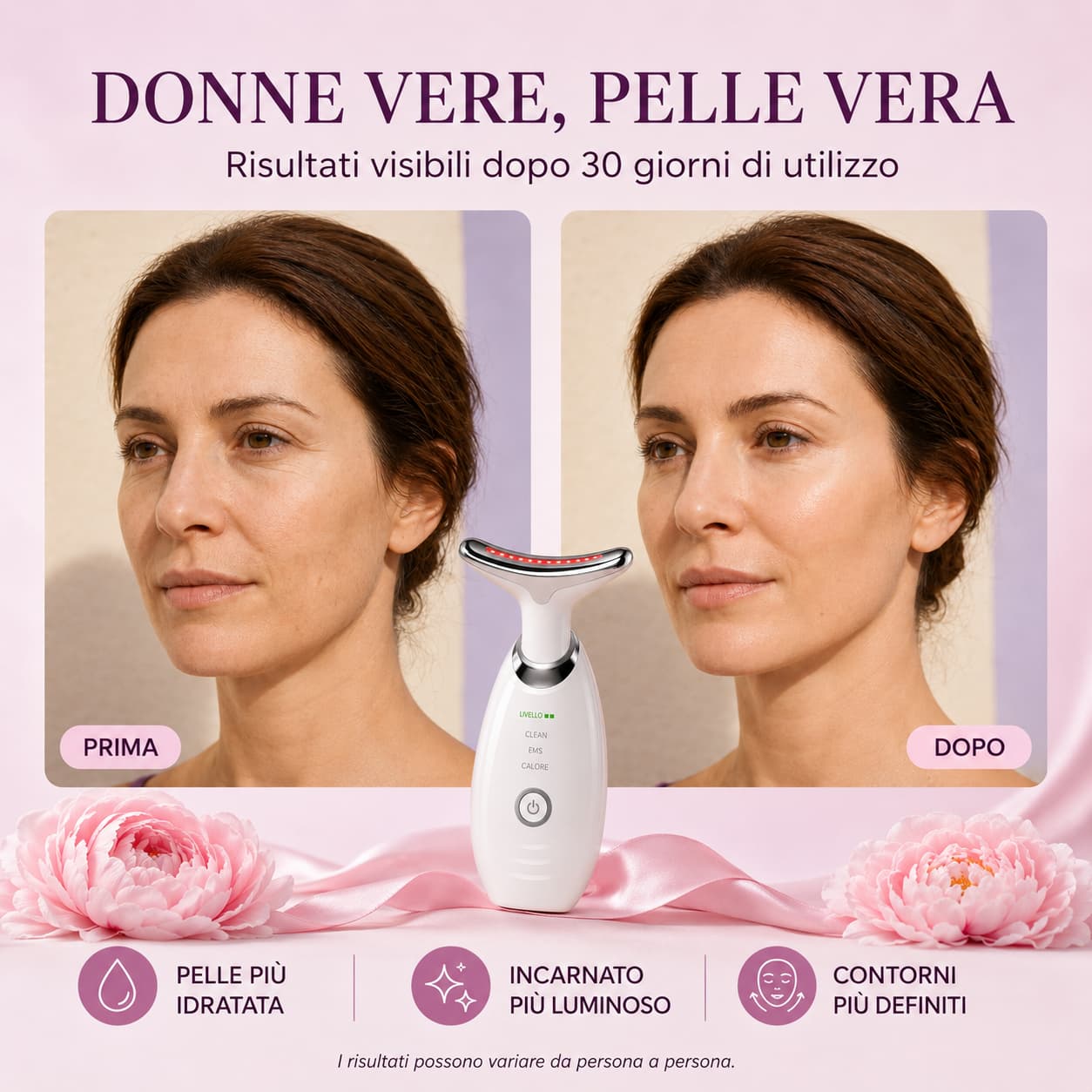 VIOLA™ SkinLift Pro – Massaggiatore Elettrico Viso & Collo Anti-Età